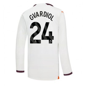 Manchester City Josko Gvardiol #24 Borta Kläder 2023-24 Långärmad